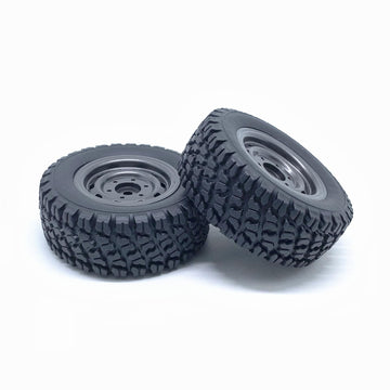 KingVal Replacement 2PC Tire Wheel RC Spare Parts Compatible with JJRC Q117-C RC Car