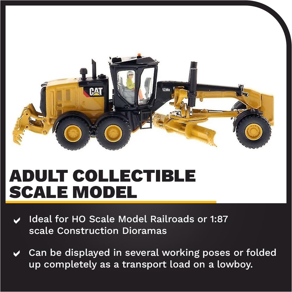 Diecast Masters Caterpillar 12M3 Motor Grader Diecast Vehicle - Yellow, Model DM85520