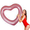 Adult Heart Float,Adults Heart Pool Floats, Water Fun Beach Party Toys For Aults,Birthday Scene Layout Props.(47 In,Rose Gold)