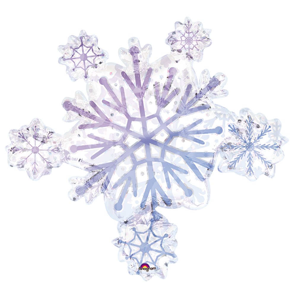 Amscan Super Shape Prismatic Snowflake Balloon