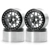 RCLIONS 2.2inch Beadlock Wheels Rims 35mm for 1/10th Scale RC Rock Crawler Model Car -Pack of 4 (Titanium Color)