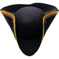 CiviLight Colonial Tricorn Hat Halloween Pirate Hats Men Captain Hook Hat Musketeer Hat Masquerade Party Revolutionary War Costu