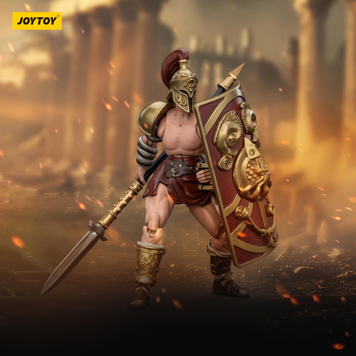 Beerise Joytoy 1/18 Action Figures - Strife Roman Gladiator Hasta Gladiator - 4,Classic Character,Collectible,Age 15 And Above