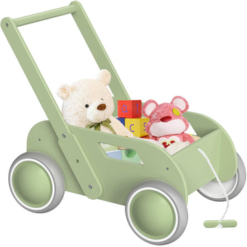 Wooden Baby Walker For Infants To Toddler, Baby Push Walker With Wheels For Boys Girls, Toys Gift For Birthday Christmas New Yea
