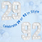 Marquee Numbers Large 29Th-Birthday Decorations: 4Ft Light Up Number Party Decor 92 Year Old Women And Men Birthday Decoration B