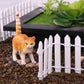 Ymeibe 35 Inch 2-Pack Miniature Fairy Garden Fence Wood Decorative Ornament Fence For Dollhouse Succulent Plant Pot Diy Diorama Project Height 2 Inch (Wood)