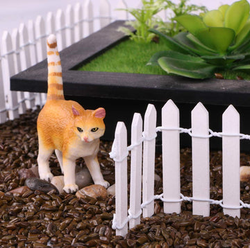 Ymeibe 35 Inch 2-Pack Miniature Fairy Garden Fence Wood Decorative Ornament Fence For Dollhouse Succulent Plant Pot Diy Diorama Project Height 2 Inch (Wood)