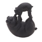Elements 5.12X2.95X5.91 Inch Mother And Baby Pig Resin Tabletop Decor Black