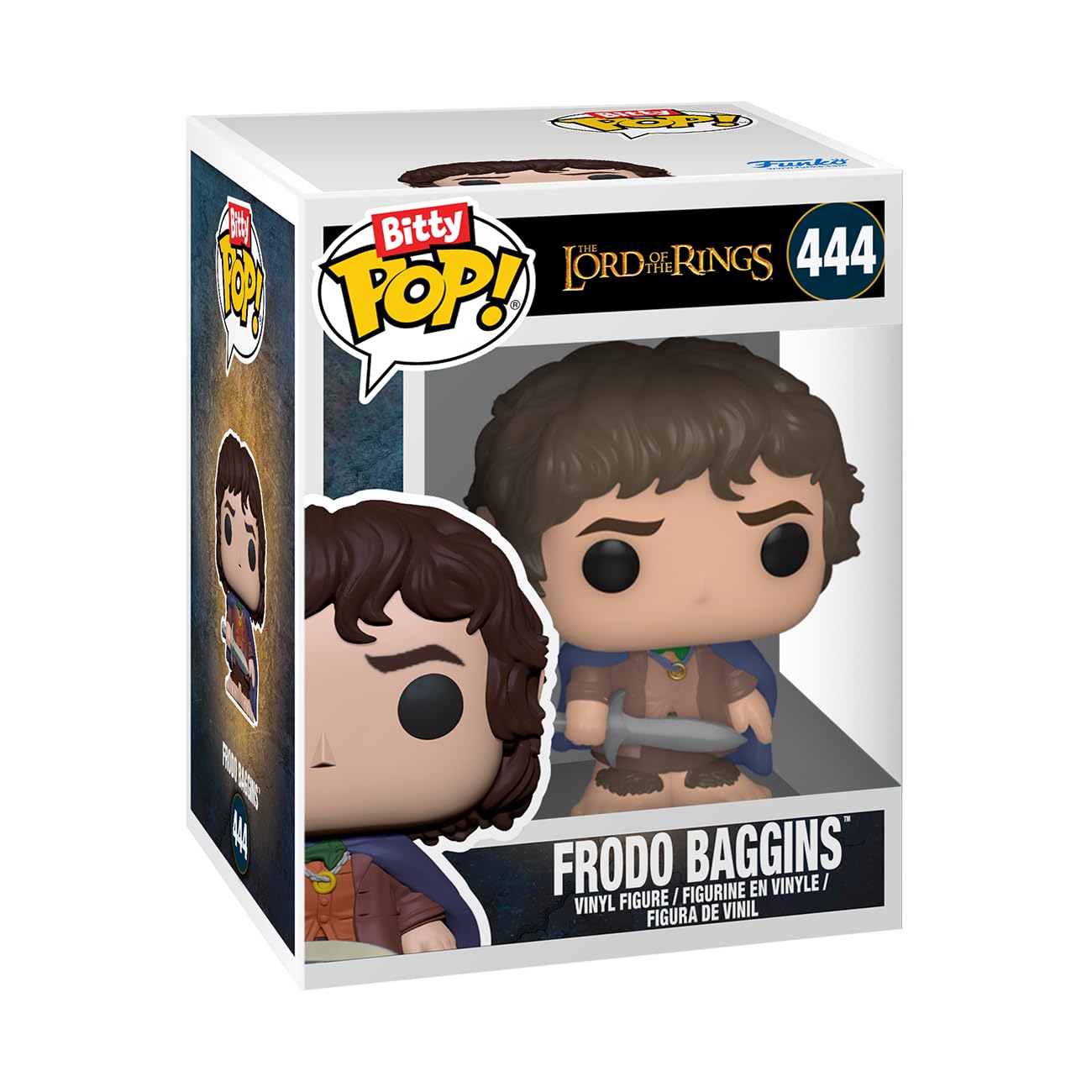 Funko Bitty Pop! Lord Of The Rings - Frodo, 4-Pack And A Surprise Mystery Mini Figure - 0.9 Inch (2.2 Cm) - Lord Of The Rings Collectable - Stackable Display Shelf Included - Gift Idea