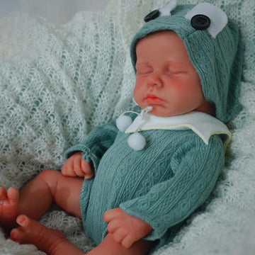 SOFTMARY Lifelike Reborn Baby Dolls - 12-inch Full Silicone Newborn, Real Life Baby Dolls with Realistic Veins & Sleeping Pose -