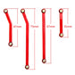 HobbyPark Aluminum High Clearance Links Set & Brass Link Mounts for Axial SCX24 Deadbolt B17 1/24 Crawler Car Upgrades Parts Rep