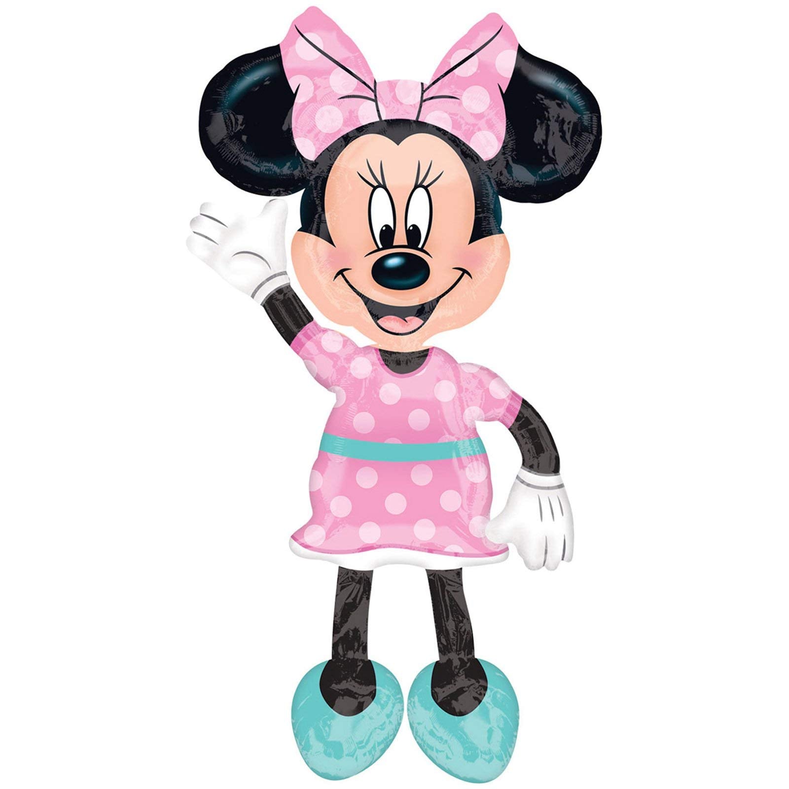 Anagram 34331 Minnie Airwalkers - Pink Dress Foil Mylar Party Balloon, 54, Multicolor, Pack of 1,10116417