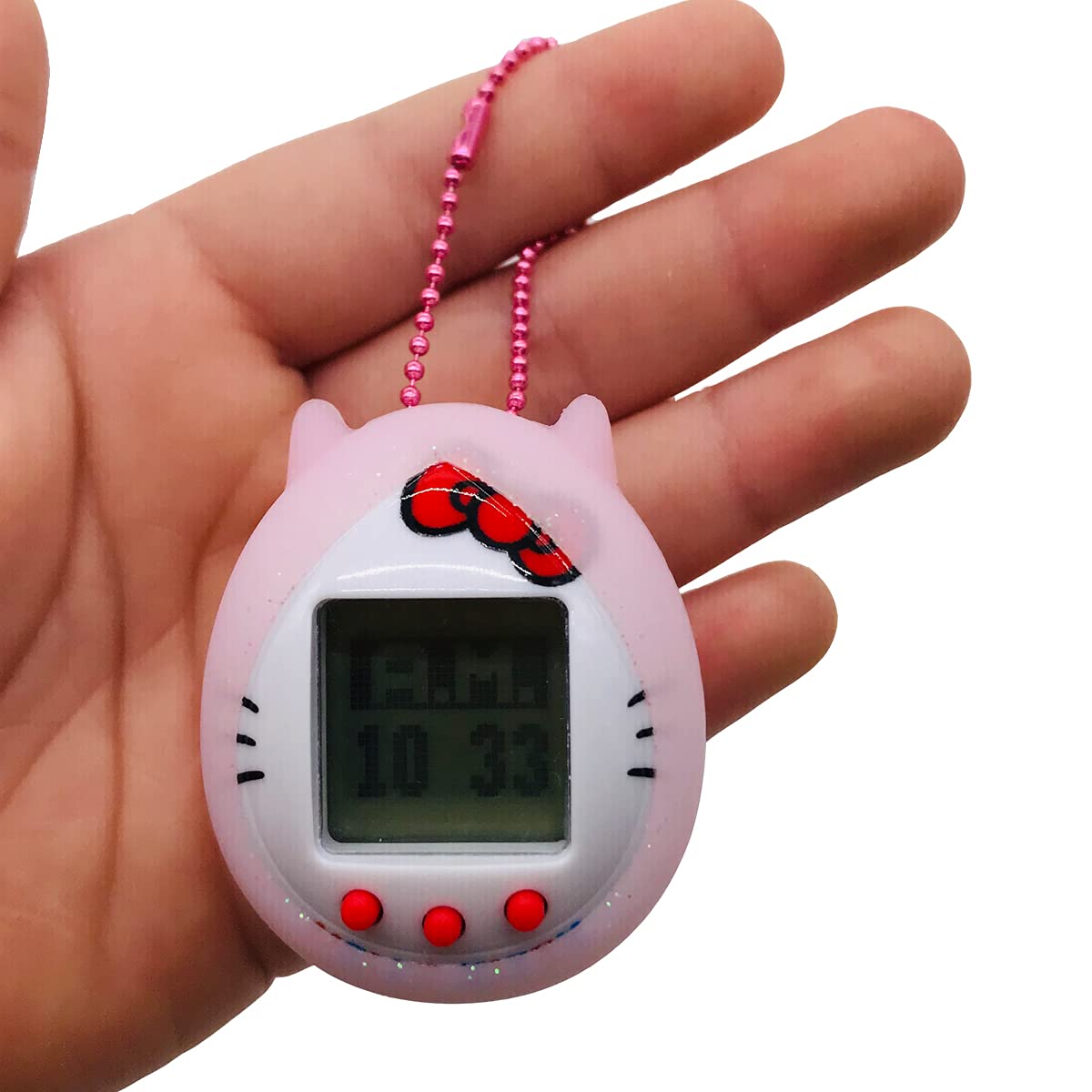 Protective Silicone Case Cover For Tamagotchi Hello Kitty 42892/42891 With Color Chain(Only Cover) (Pink)