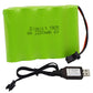 Blomiky 6V 2200mAh Ni-MH 5 AA Rechargeable Battery Pack with SM-2P Black 2 Pin Connector Plug and USB Charger Cable for RC Truck