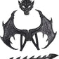 Kids Dinosaur Costume Dress Up Wings Dragon Tail Mask Set Halloween for Children Boys Girls as Dino Birthday Party Favors Gifts (black)