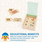 Battat – One-Match Puzzle – Numbers Wooden Puzzle For Toddlers – Wooden Toys – Educational Toys – 3 Years + – Self Correcting Puzzles With Storage Box 123 (41 Pcs)