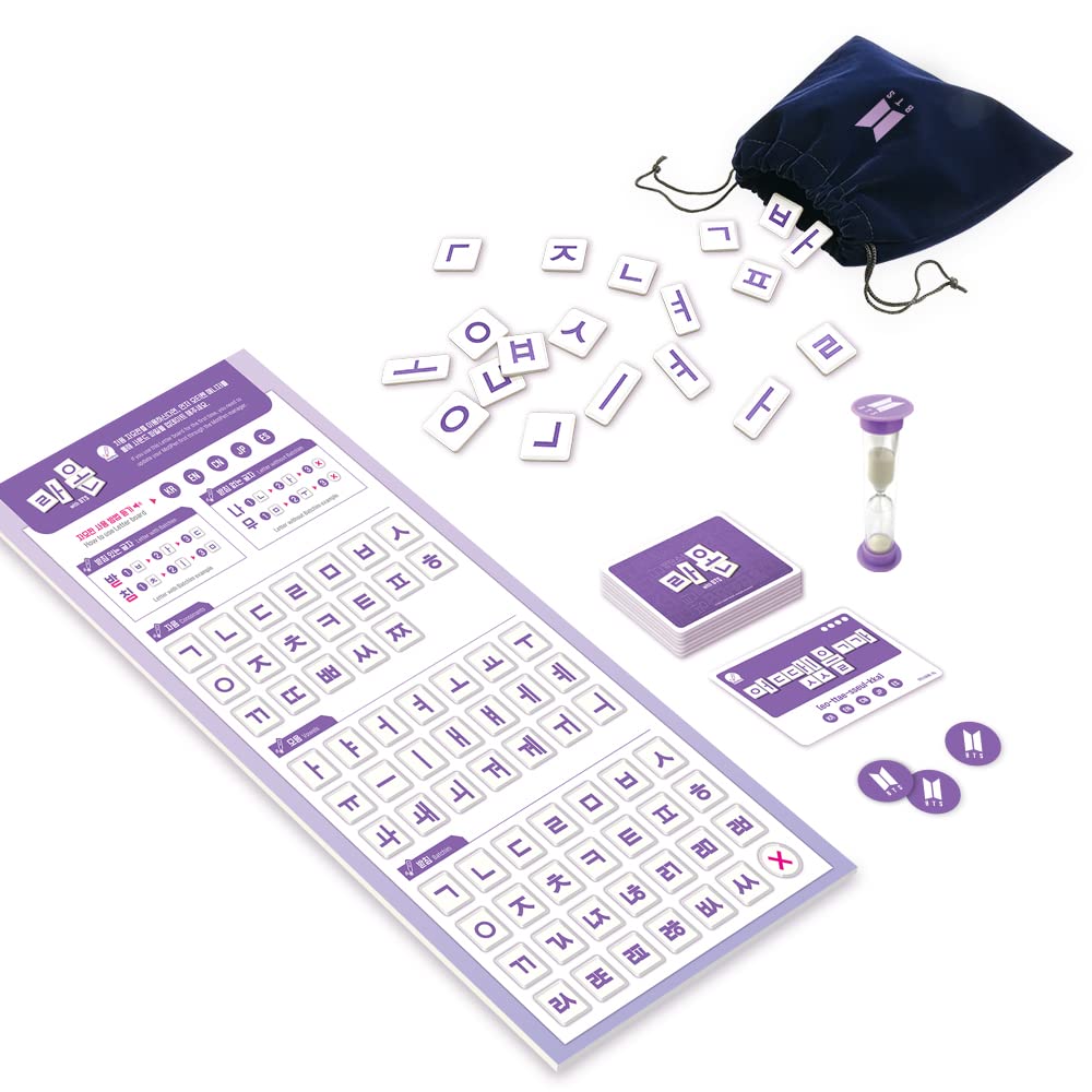 Raon With Bts (Korean & English Language) | Board Game | Family | 2-4 Players | Ages 5+ | 10 Min