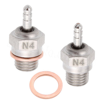 6PCS Hobbypark 70117 Glow Plug #4 N4 Spark Medium Hot Nitro Engine Parts for Traxxas Redcat HPI HSP 1/8 1/10 RC Car Truck Buggy