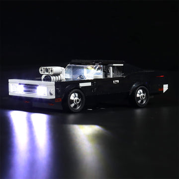 Upgraded Light Kit Compatible With Lego Speed Champions Fast & Furious 1970 Dodge Charger R/T, Lights Decoration Compatible With