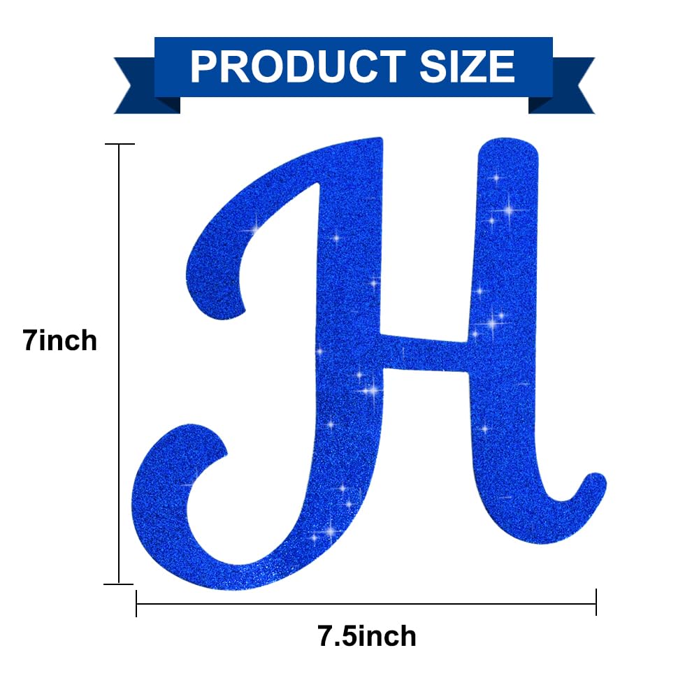 Beishida Blue Happy Birthday Banner - No Diy,10Feet,Pre-Strung-Glitter Happy Birthday Sign, Happy Birthday Garland,Happy Birthda