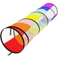 Kids Play Tunnel Pop Up Crawl Through Tunnel Play Tent for Baby Kids Children or Pet Foldable Pop Up Tents with Carry Bag (Colorful Play Tunnel with Mesh)