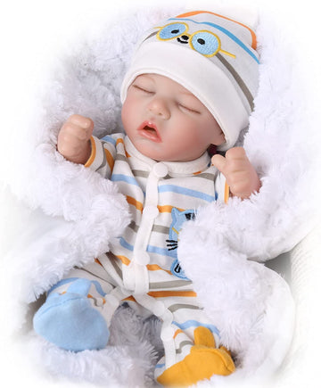 Caranovo Reborn Baby Dolls - 12 Inch Realistic Sleeping Newborn Small Baby Doll For 3 + Year Old Kids