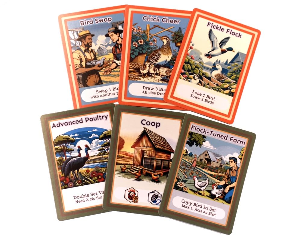 Gamrana Poultry Party Game - Strategy for 2-5 Players, Ages 8+, Gray Green, Model POPA1, Cardstock Material
