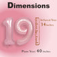 SUWEN 40 Inch Pink Foil Number Balloons 0-9 Jumbo Mylar Birthday Party Decorations for Girls, Women, and 19th Anniversary Supplies