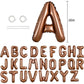 Toniful 52 Pieces 16 Inch Chocolate Letter A-Z Balloons,Custom Phrase Mylar Foil Alphabet Letter Diy Personalized Phrase Banner