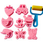 Bestubuy Clay And Sand Modelling Mould Design | Kids Activity Toy Soft Sand Clay | Flowers And Car Design  Pink (9 Pcs)