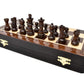 House Of Chess - 12 Inches Wooden Magnetic Folding Travel Chess Set/Board - 2 Extra Knights, 2 Extra Pawns, 2 Extra Queens & Algebraic Notation - Handmade - Premium Quality