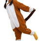 Kianmacar Kids Animal Onesie Kangaroo Pajamas Halloween Costume Cosplay Sleepwear (Brown Horse, 95)(Age:Over 5 Years Old)