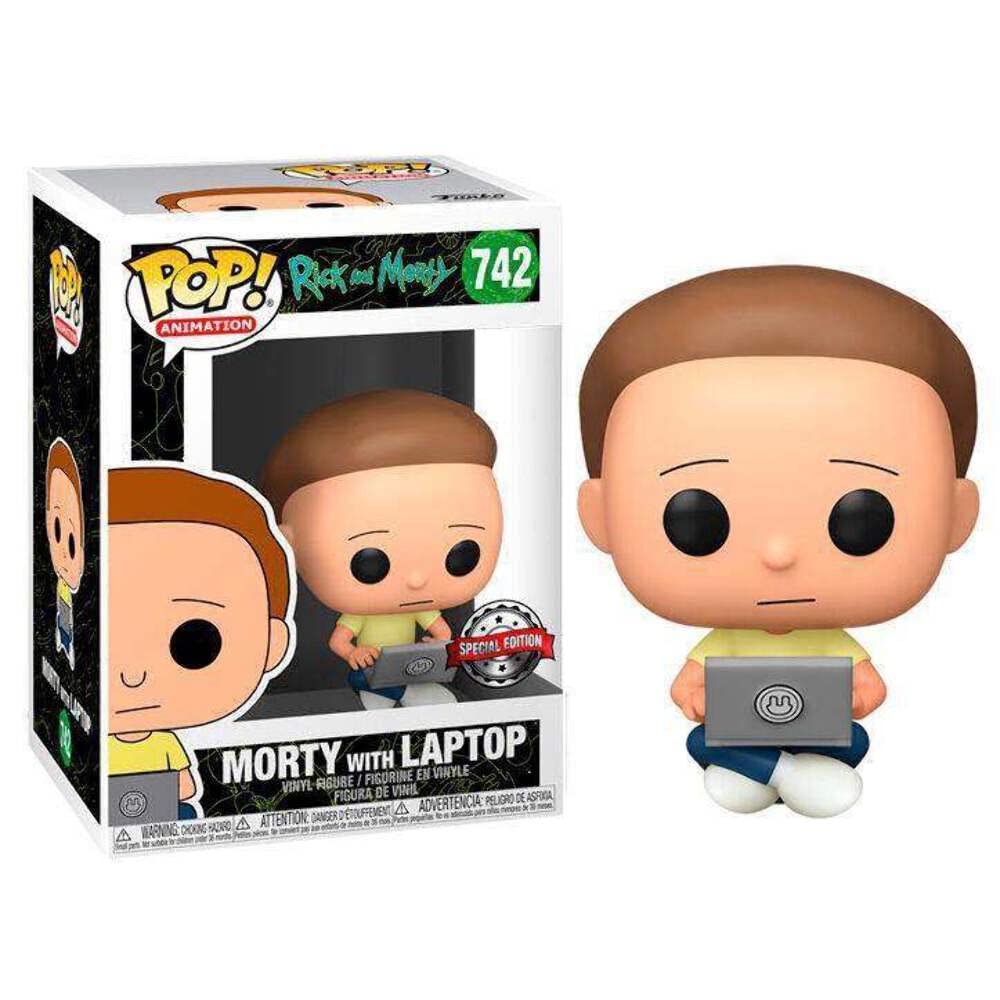 Funko Pop Rick And Morty With Laptop Vinyl Figure Toy Exclusive