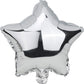 Moukiween Star Balloons,50 Pieces 10 Inch Silver Star-Shape Foil Balloons Mylar Balloons For Party Decorations