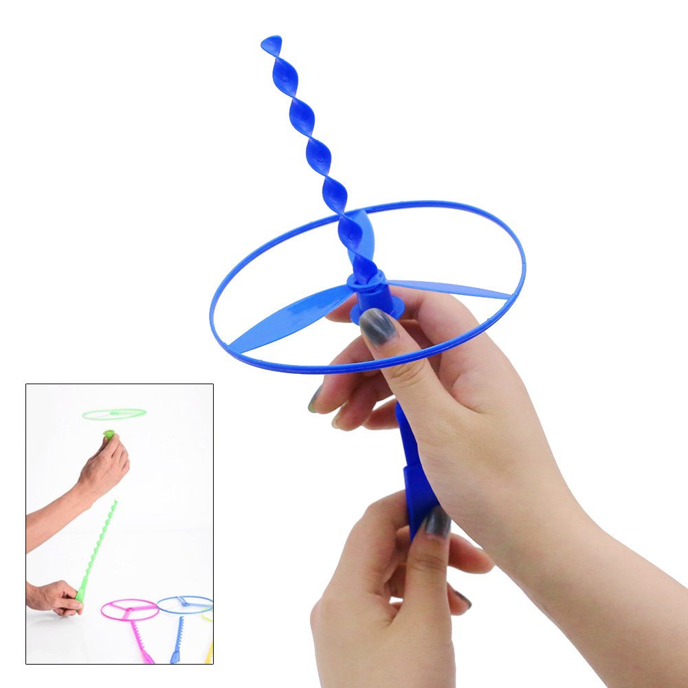 Poplay 40 Sets Outdoor Toys Flying Discs, Twist Disc Flyer Saucers With Launchers For Party Favors And Prizes