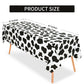 2 Pcs Cow Print Tablecloth Cow Plastic Table Cover 87 x 51 Inches Farm Animal Party Tablecovers for Cow Theme Birthday Party Sup