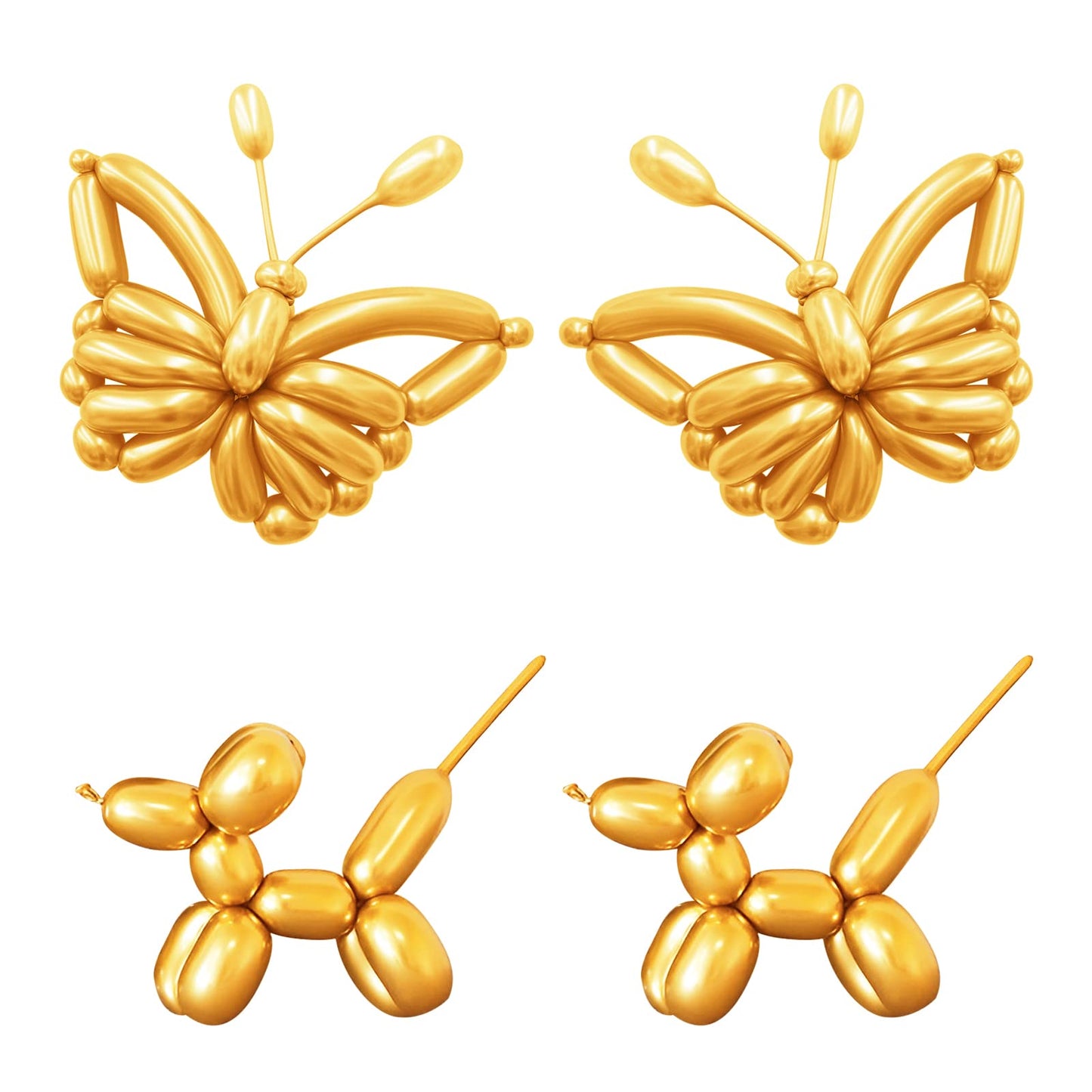 200 Pieces 260 Balloons Twisting Balloons Gold 260 Balloons 260Q Long Balloons For Balloon Animals Making Weddings Birthdays Chr
