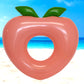 Inflatable Pool Floats - Avocado Pool Raft, Peach Pool Float, Gold Glitter Pool Float (Peach)