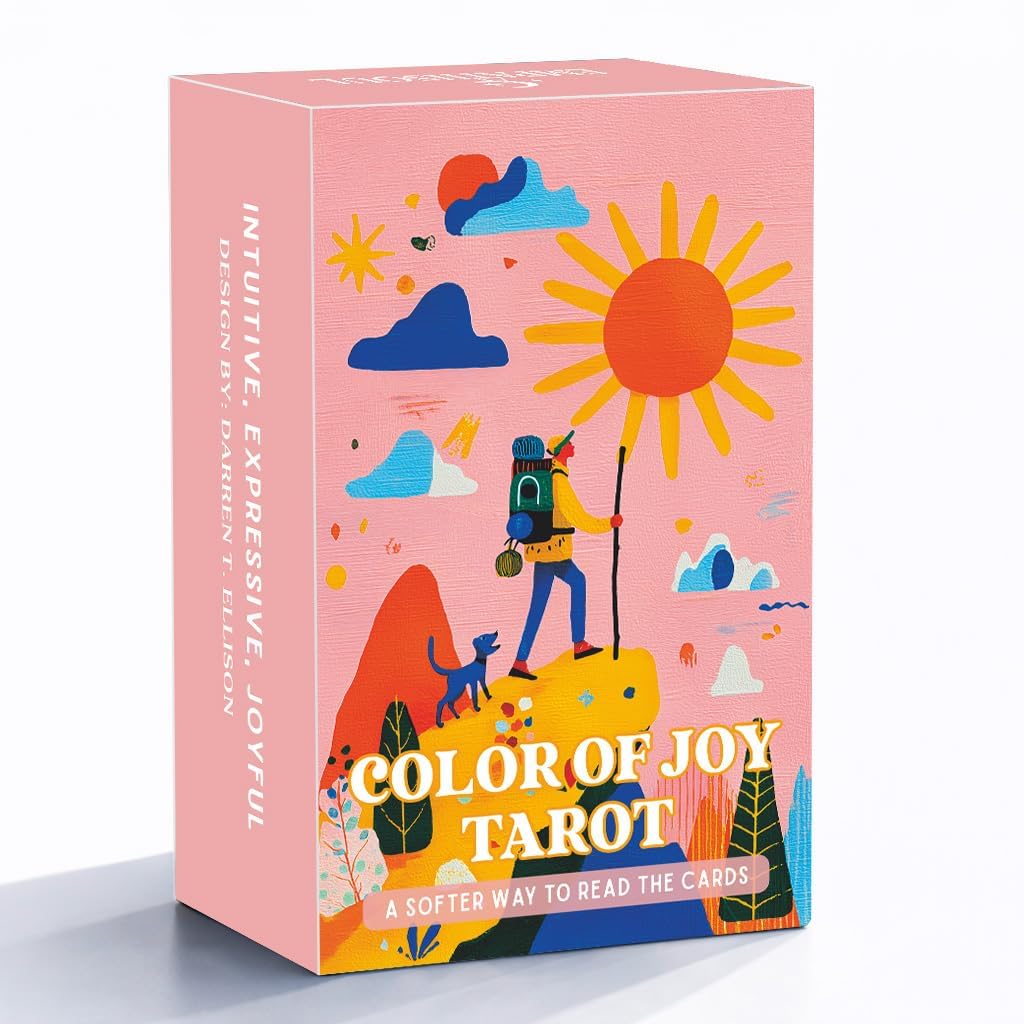 Nalniz Tarot Cards Deck 78 Cards With Guidebook, Color Of Joy Tarot, Colorful Modern Tarot Deck For Beginners, Positive Tarot Ca