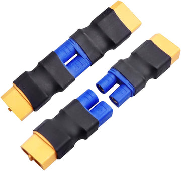 Yowoo 2 Pairs No Wires RC Connector XT60 XT-60 to EC3 Style Male Female Connector Adapter for RC FPV Drone Car Lipo NiMH Battery
