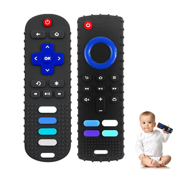 Yapromo Baby Teething Toys, Silicone Reomte Teether Toys, Cute Chew Toy For Babies 18+ Months, Remote Control Shape Teething Toys, Early Educational Toy Bpa Free