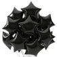 TONIFUL 15Pcs 18 Inch Large Black Star Shape Foil Balloons Big Black Stars Helium Mylar Ballons for Birthday Wedding Baby Shower