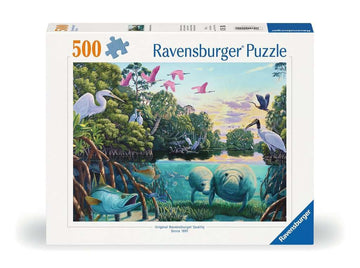 Ravensburger 500 Piece Manatee Moments Jigsaw Puzzle | Premium Cardboard | Multi-Color | Model 12000044