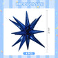 Toniful 4 Pcs 22Inch 4D Navy Blue Explosion Star Mylar Balloons 14Point Star Balloons For Party Backdrop Christmas,New Year Birt