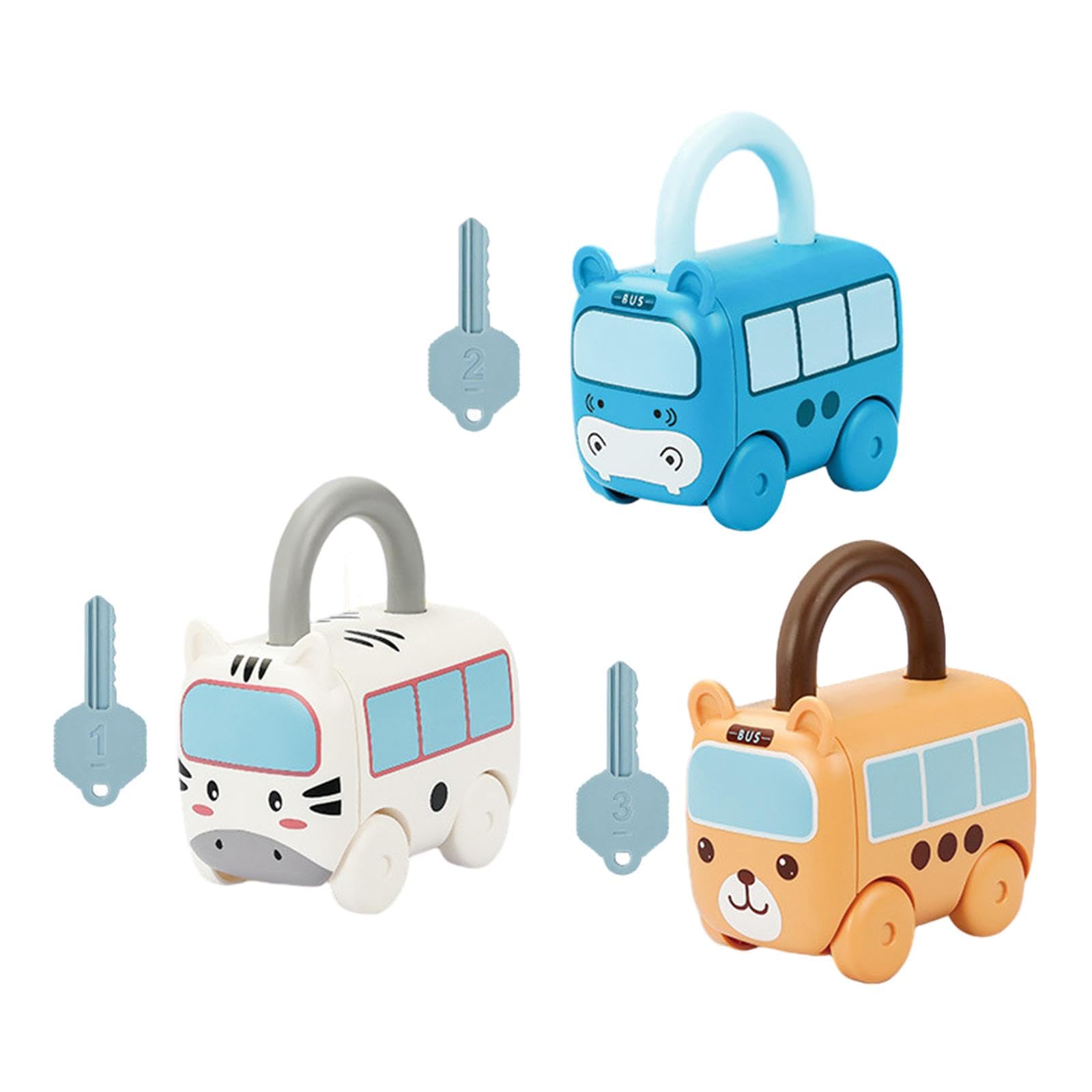 MerishoppLocks And Keys Car Toys Push To Glide Interesting Smooth Montessori Toys Set Style A|Baby|Toys For Baby|Developmental B