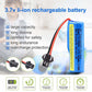 KBT 2 Pack 3.7V 600mAh Li-ion Rechargeable Battery for RC Cars, Trucks & Boats with Charger Cable