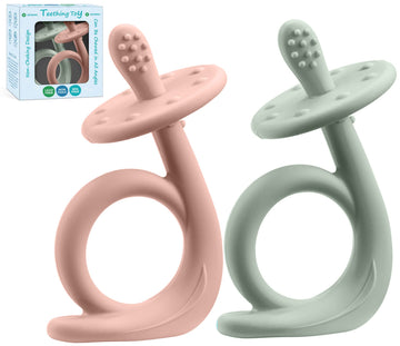 Baby Teething Toys, 100% Food-Grade Silicone Teethers For Babies 0-6 Months Infant, Baby Teether Toys 0-6 Months Bpa Free Baby Chew Toys For Sucking Needs, Baby Teething Toy