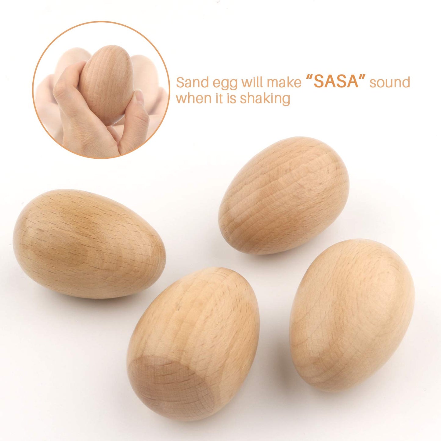 12Pcs Wood Hand Percussion Shakers Musical Instruments For Kids Toddler Natural Wooden Percussion Toy Set For Gift 4Pcs Egg Shak
