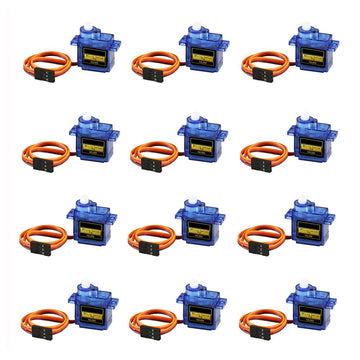 12PCS SG90 Micro Servo Motor, Dorhea Mini Servo SG90 9g Servo Kit for RC Helicopter Airplane Car Boat Robot Arm/Hand/Walking/Ser