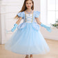 Itvti Princess Cinderella Costume For Girls Kids Cosplay Dress Carnival Halloween Party Outfit, Blue, 2-3 Years